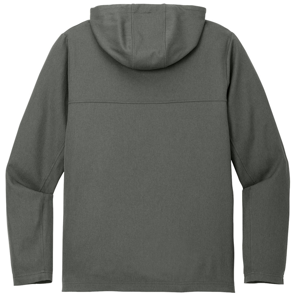 TravisMathew Men's Dark Grey Heather Balboa Hoodied Full-Zip Jacket