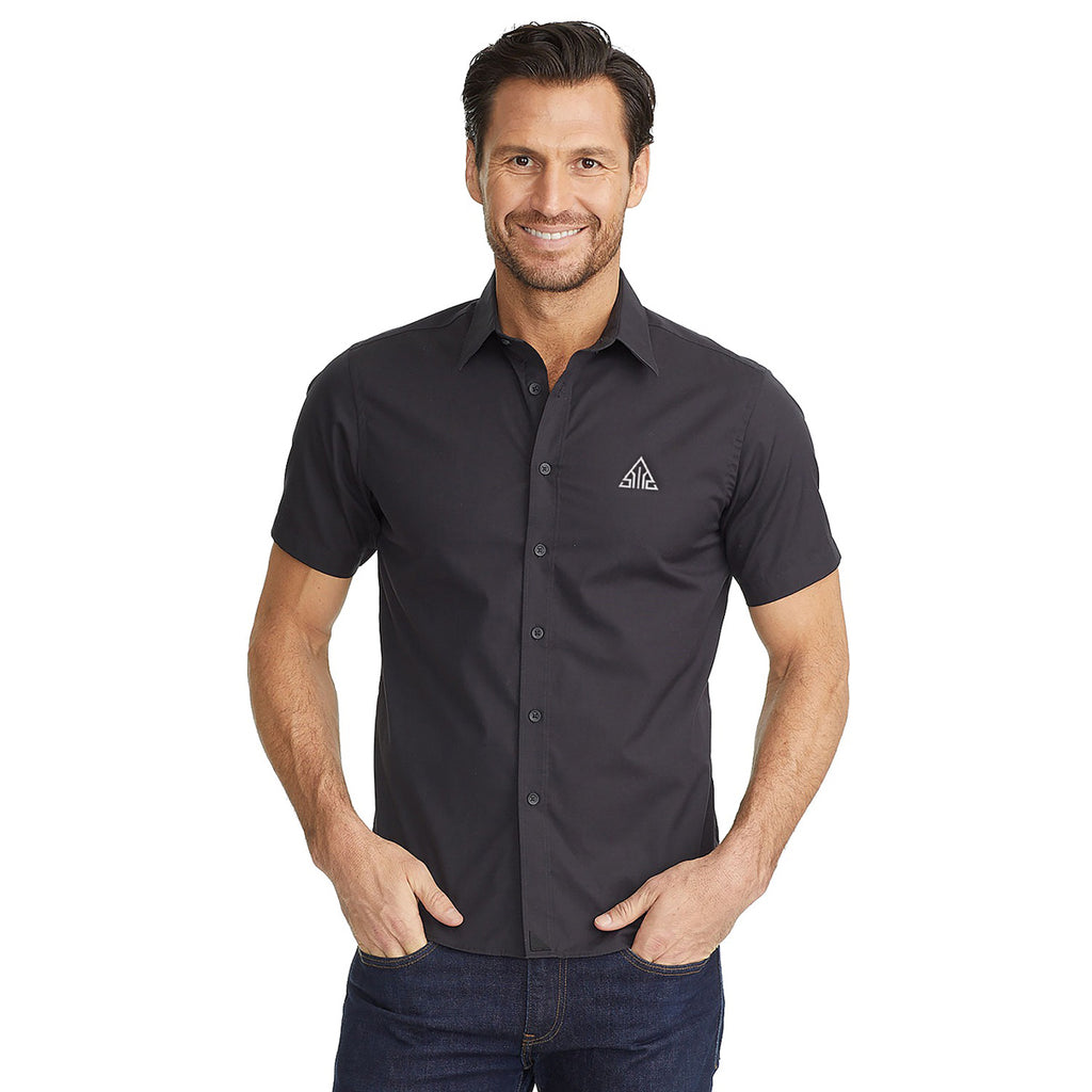 UNTUCKit Men's Black Classic Coufran Short Sleeve Shirt