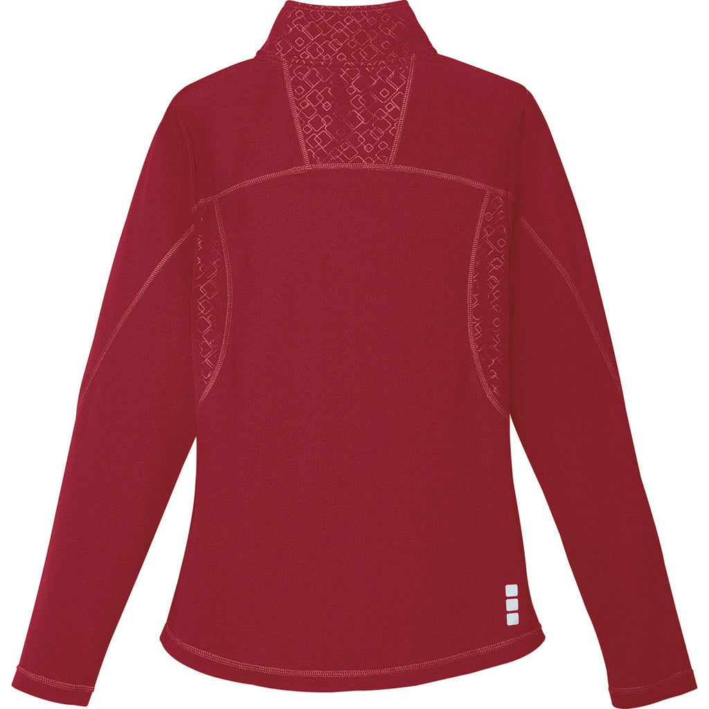 Elevate Women's Vintage Red Caltech Knit Quarter Zip