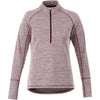 Elevate Women's Maroon Heather Crane Knit Half Zip