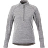 Elevate Women's Heather Charcoal Crane Knit Half Zip