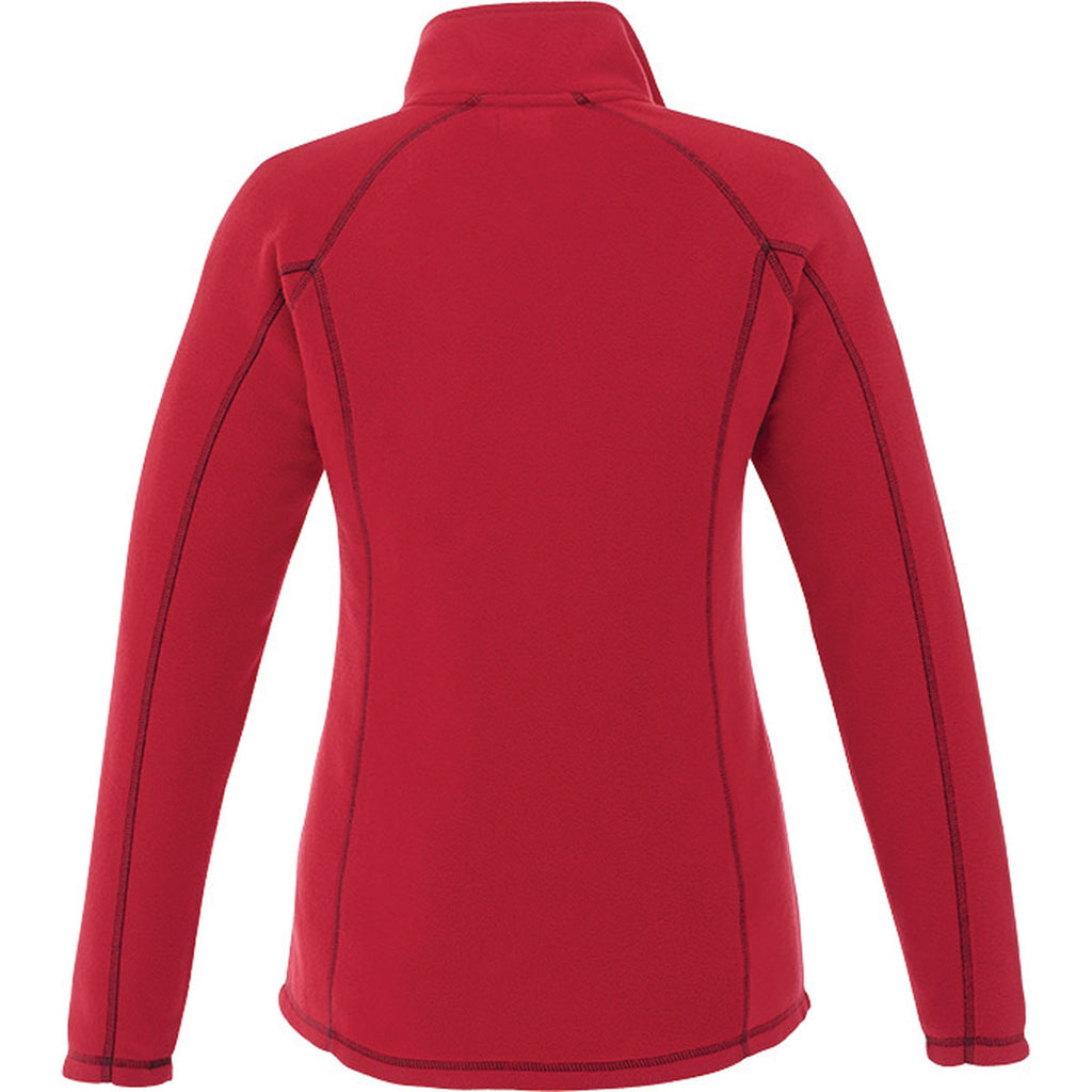 Elevate Women's Team Red Bowlen Polyfleece Quarter Zip