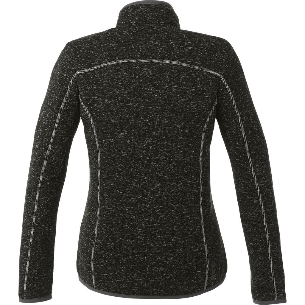 Elevate Women's Black Smoke Heather Tremblant Knit Jacket