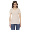 American Apparel Women's Triblend Oatmeal Short-Sleeve Track T-Shirt