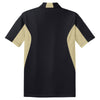 Sport-Tek Men's Black/ Vegas Gold Tall Side Blocked Micropique Sport-Wick Polo