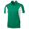 Sport-Tek Men's Kelly Green/ White Tall Side Blocked Micropique Sport-Wick Polo