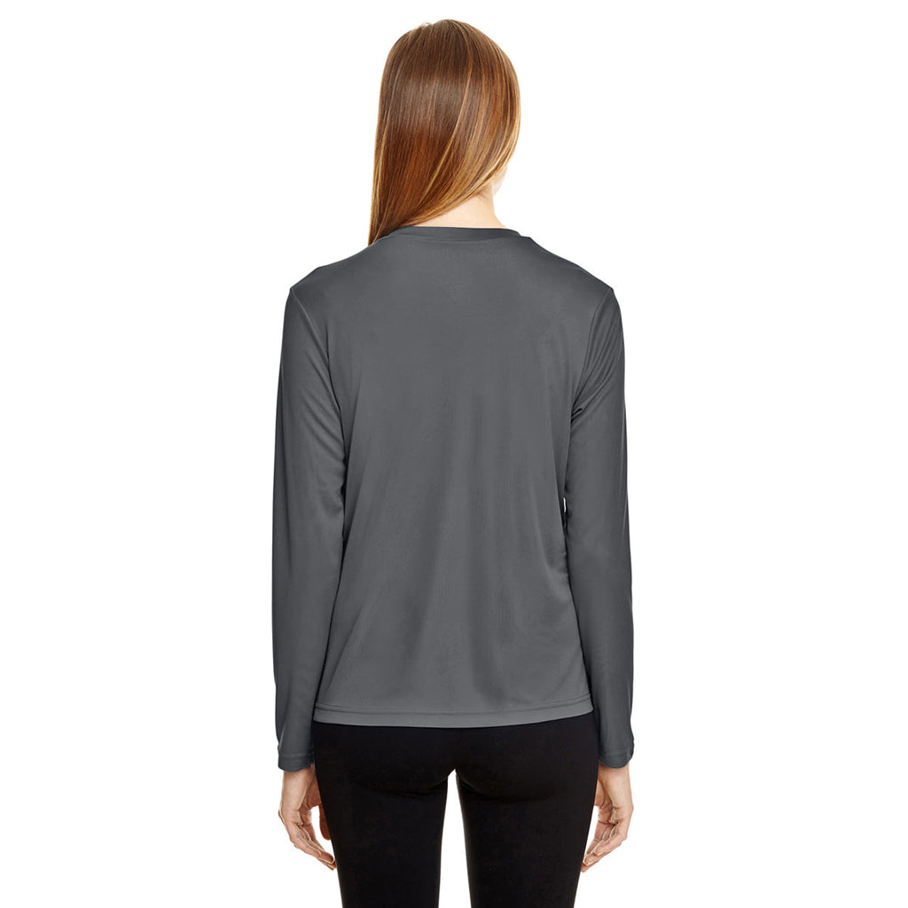 Team 365 Women's Sport Graphite Zone Performance Long-Sleeve T-Shirt