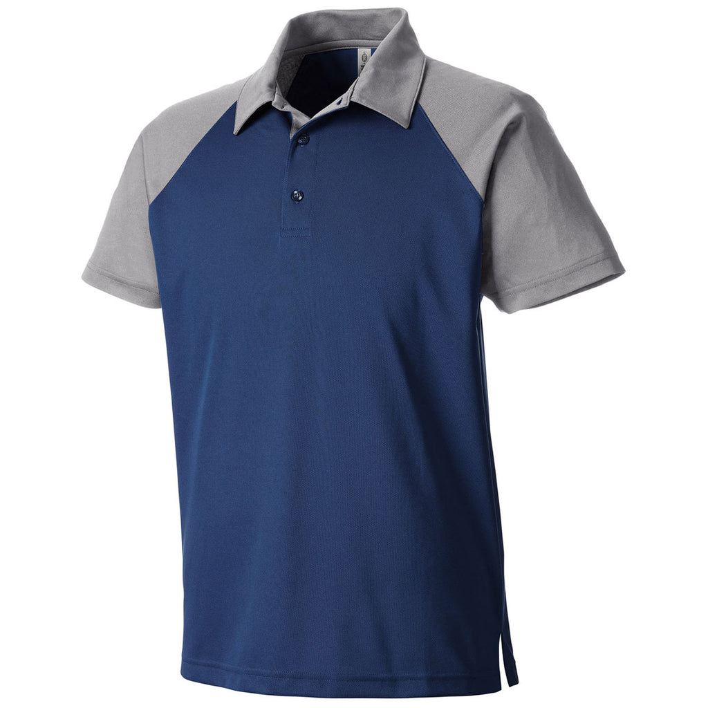 Team 365 Men's Sport Dark Navy/Sport Graphite Command Snag-Protection Colorblock Polo