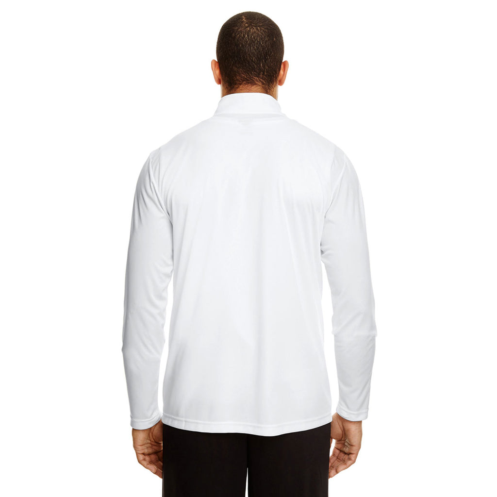 Team 365 Men's White Zone Performance Quarter-Zip