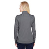 Team 365 Women's Dark Grey Heather Zone Sonic Heather Performance Quarter-Zip