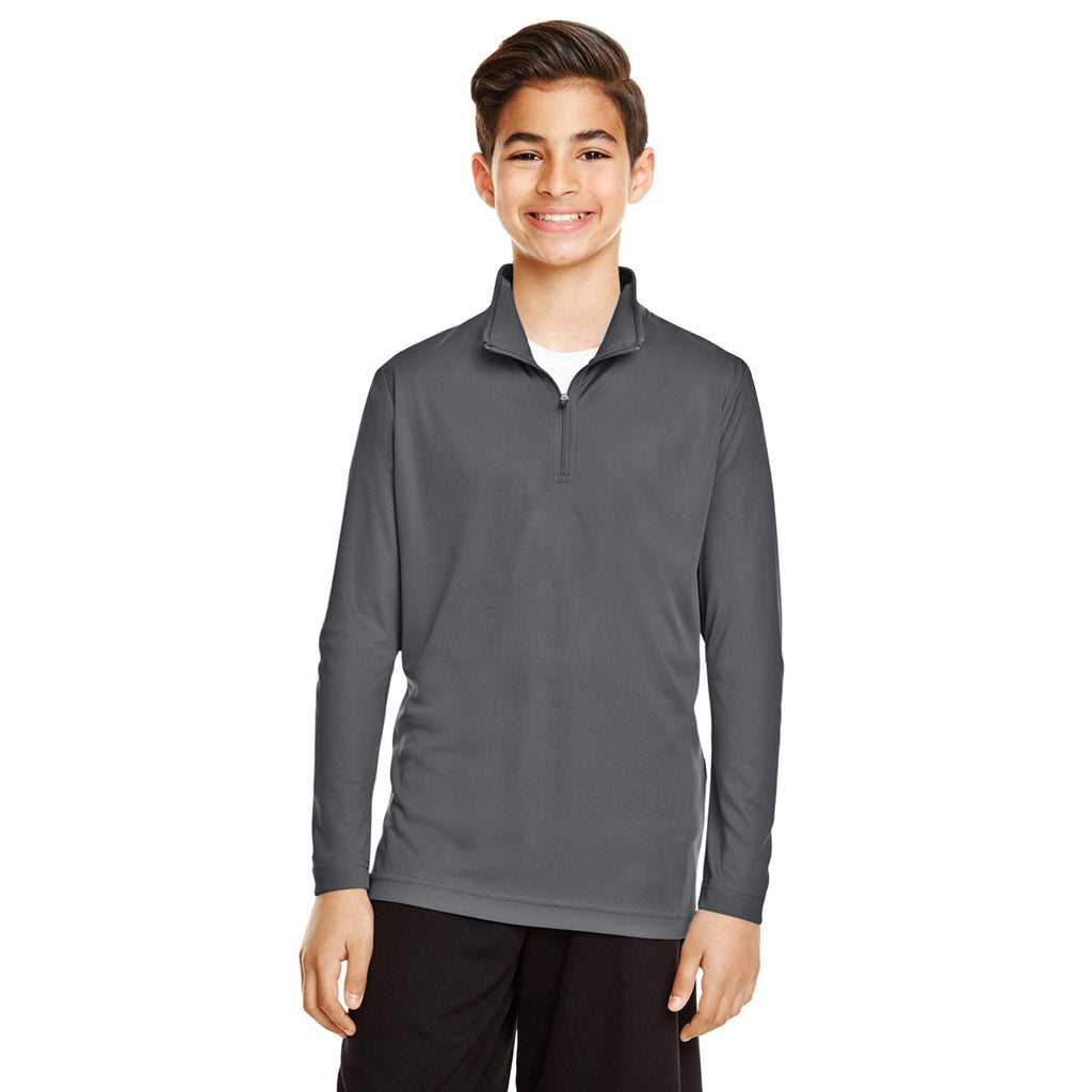 Team 365 Youth Sport Graphite Zone Performance Quarter Zip