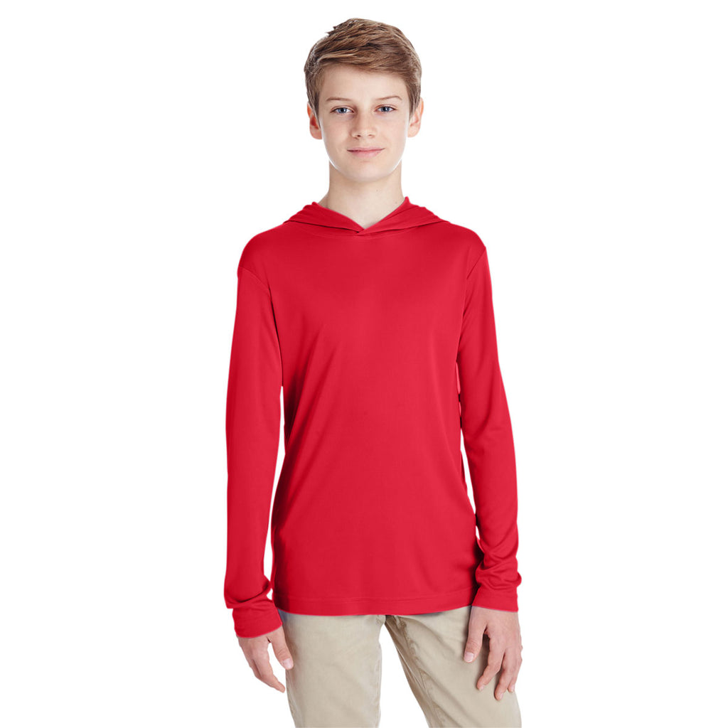 Team 365 Youth Sport Red Zone Performance Hoodie