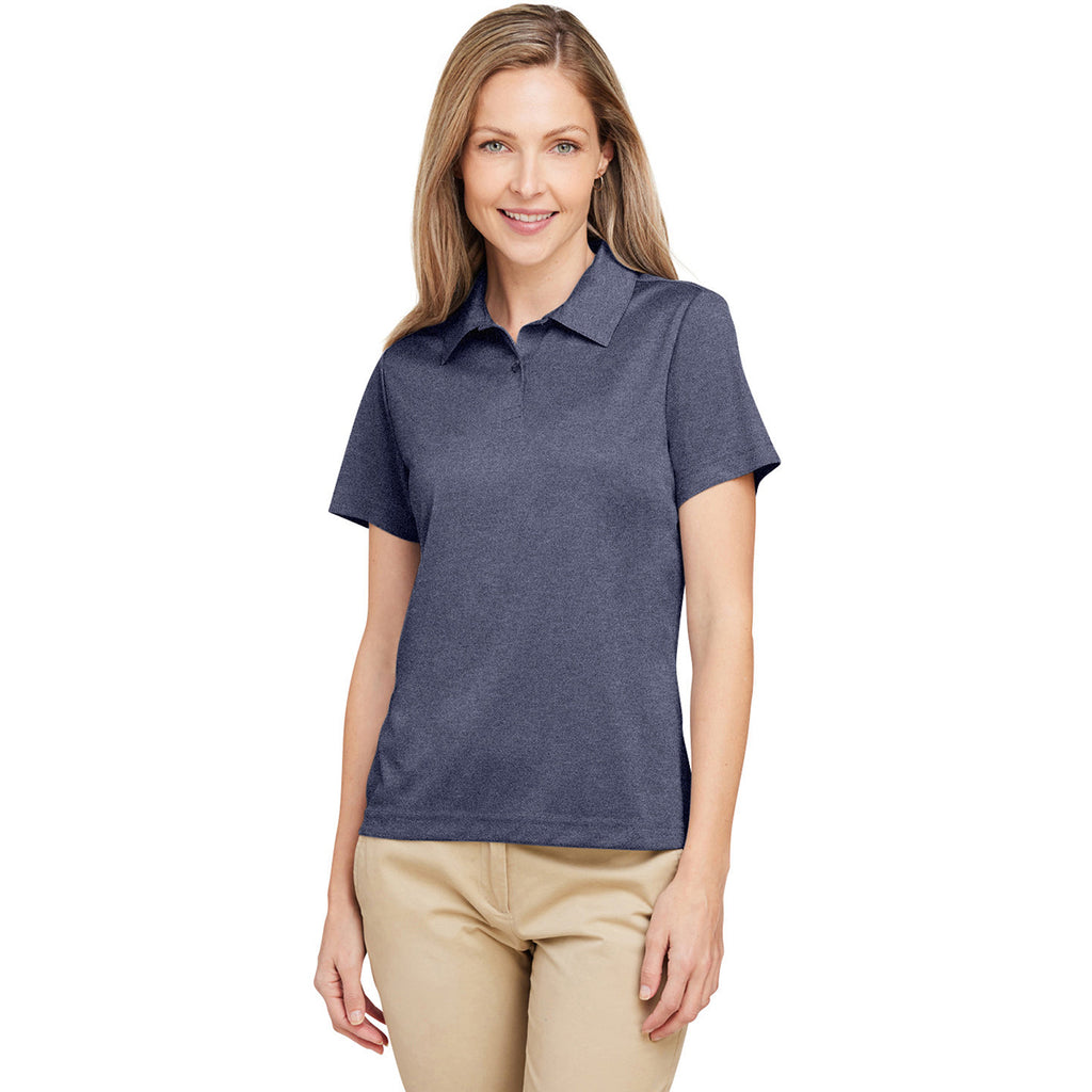 Team 365 Women's Sport Dark Navy Heather Zone Sonic Heather Performance Polo