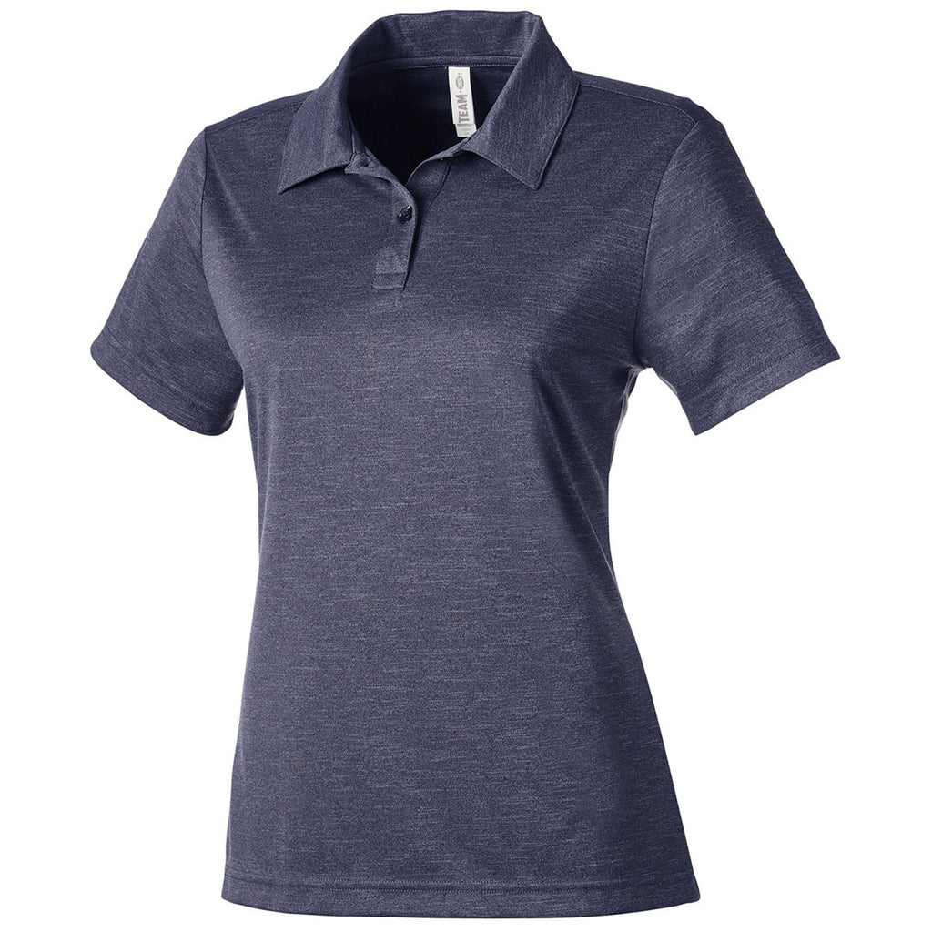 Team 365 Women's Sport Dark Navy Heather Zone Sonic Heather Performance Polo