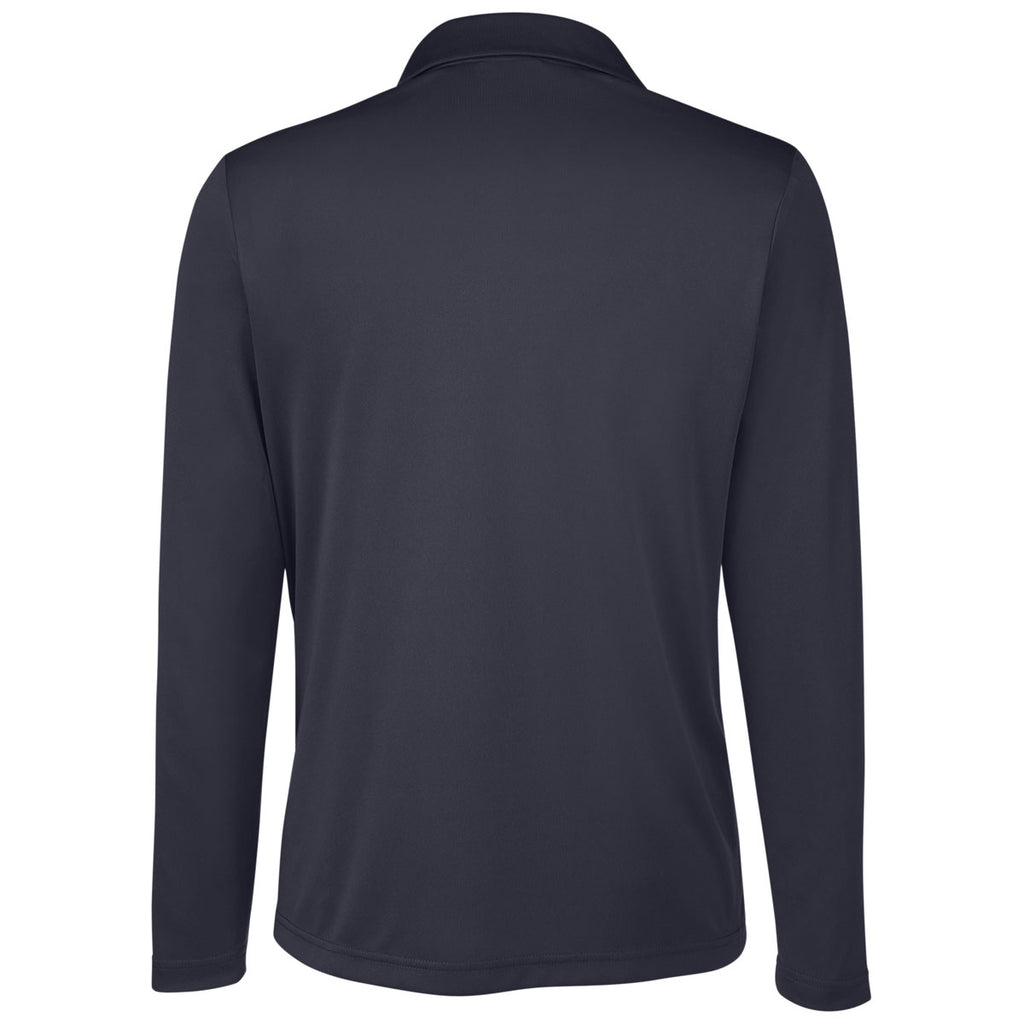 Team 365 Women's Black Zone Performance Long Sleeve Polo