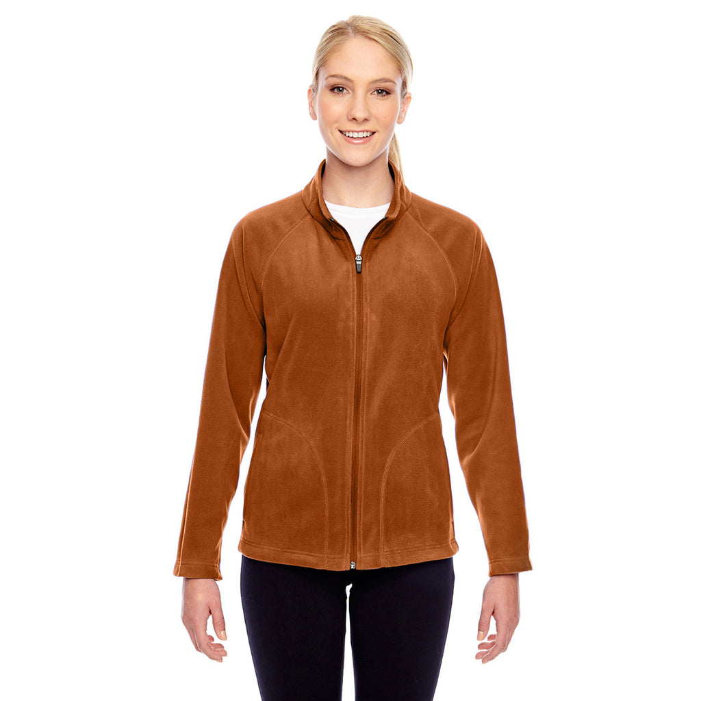 Team 365 Women's Sport Burnt Orange Campus Microfleece Jacket