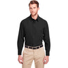 UltraClub Men's Black Bradley Performance Woven Shirt