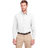 UltraClub Men's White Bradley Performance Woven Shirt