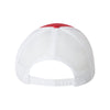 Valucap Red/White Twill Trucker Cap