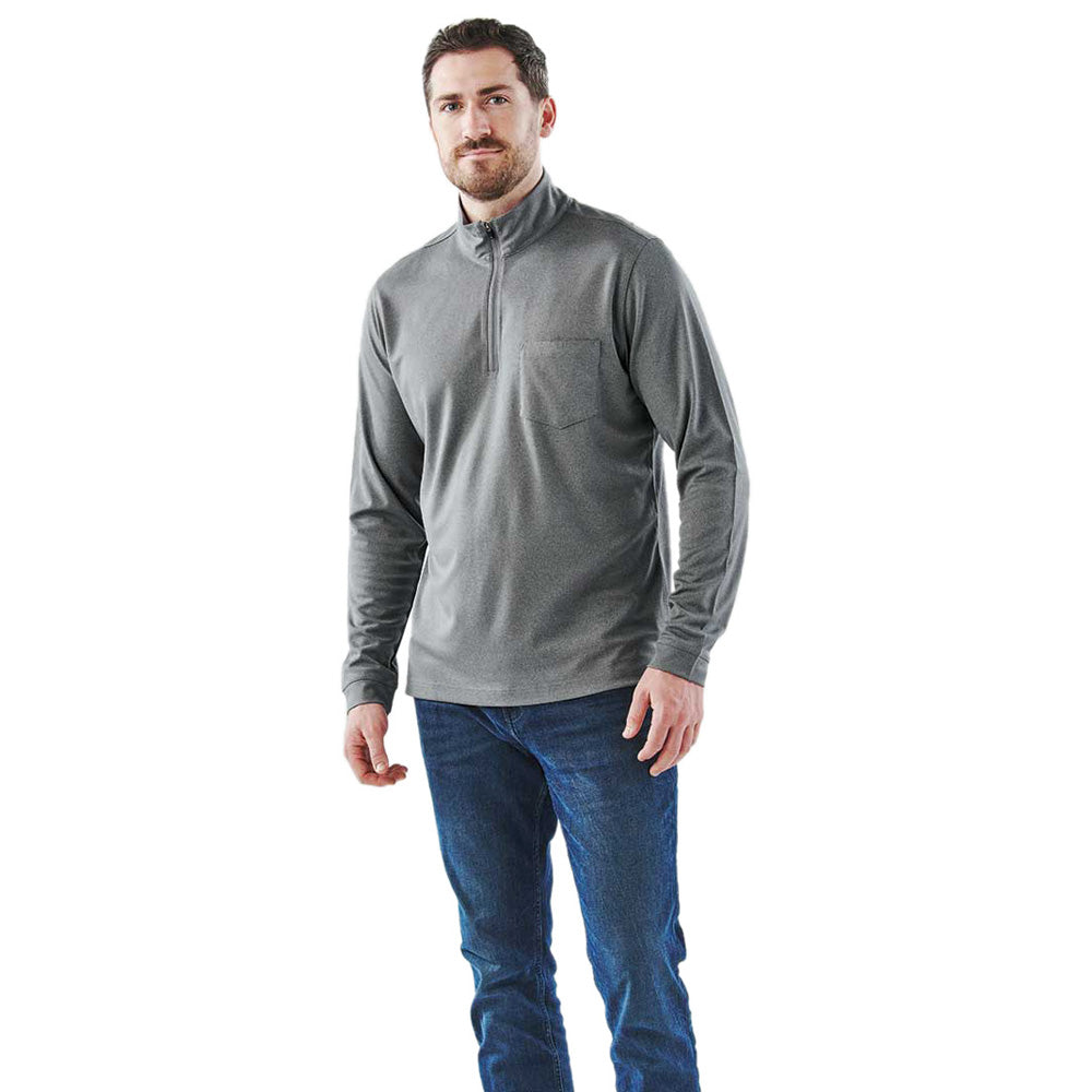 Stormtech Men's Dolphin Heather Dockyard 1/4 Zip Pullover