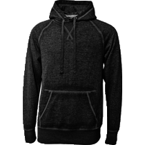 BAW Men's Vintage Black Burn-Out Hoodies