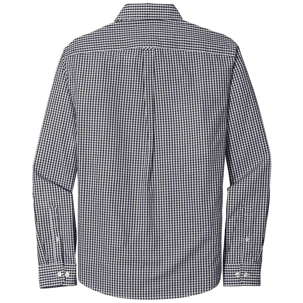 Port Authority Men's Black/White Broadcloth Gingham Easy Care Shirt