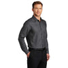 Port Authority Men's Black/Grey Steel Pincheck Easy Care Shirt