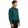 Port Authority Men's Marine Green Long Sleeve SuperPro React Twill Shirt