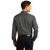 Port Authority Men's Storm Grey Long Sleeve SuperPro React Twill Shirt