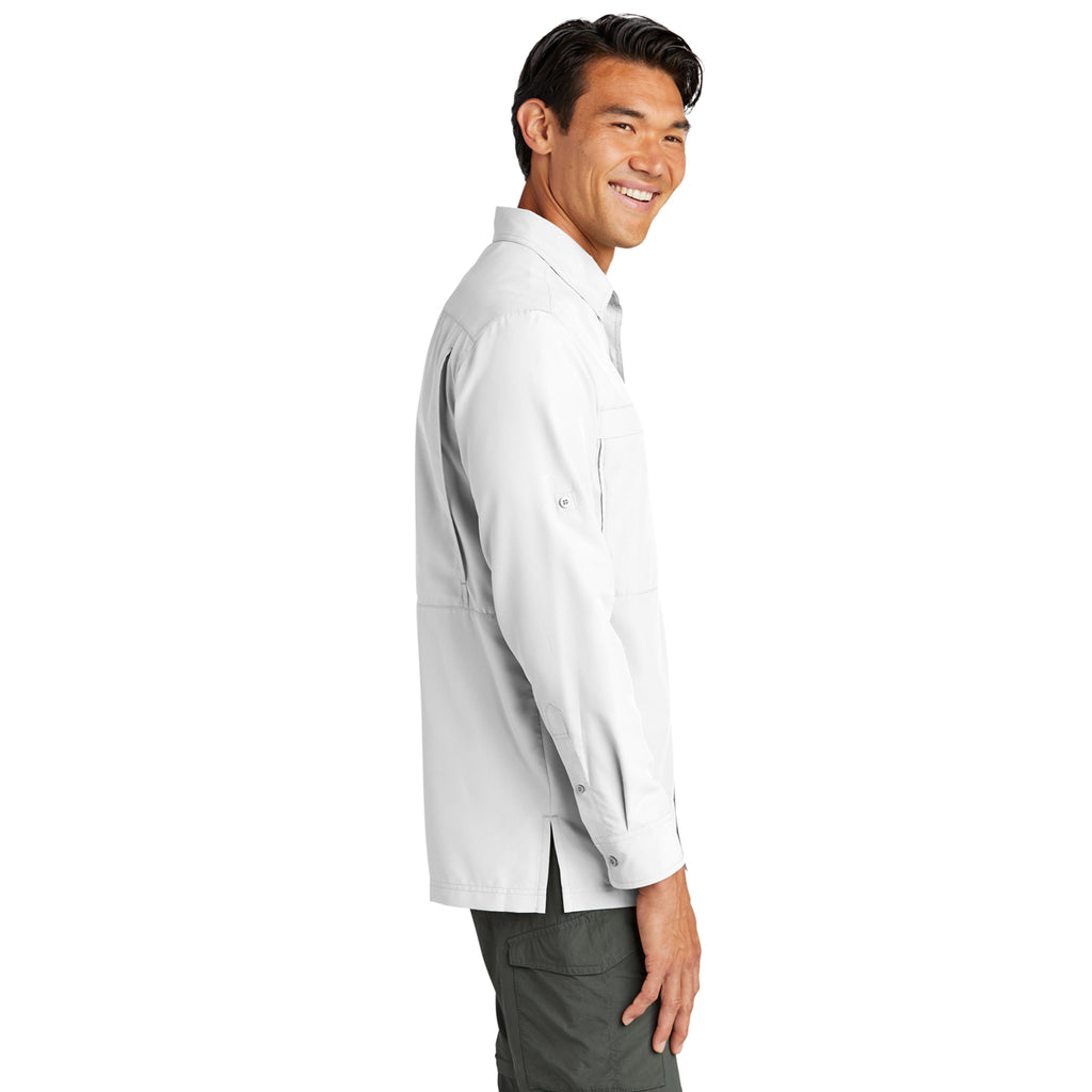 Port Authority Men's White Long Sleeve UV Daybreak Shirt