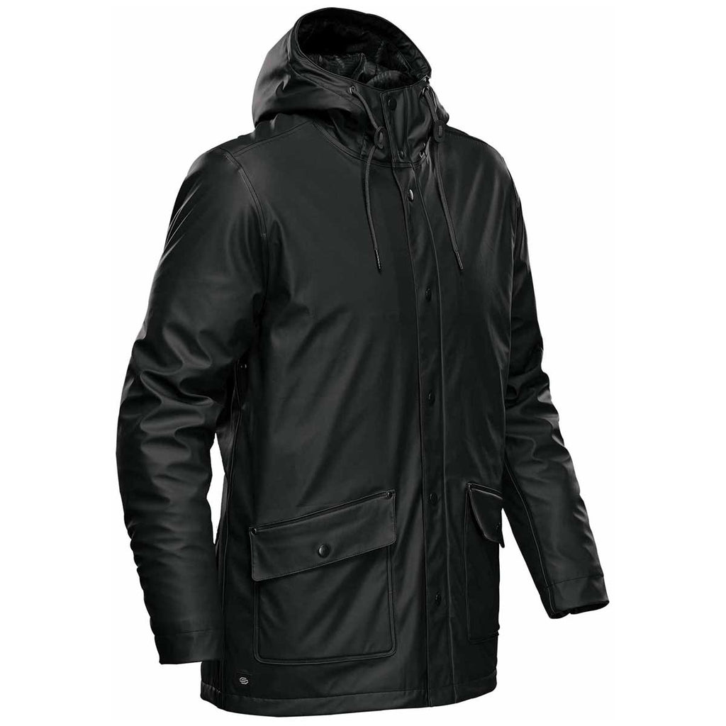 Stormtech Men's Black Waterfall Insulated Rain Jacket