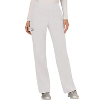 Cherokee Women's White Workwear Revolution Mid Rise Pull-on Cargo Pant