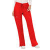 Cherokee Women's Red Workwear Revolution Mid Rise Drawstring Cargo Pant