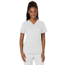 Cherokee Women's White Workwear Revolution V-Neck Top