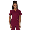 Cherokee Women's Wine Workwear Revolution V-Neck Top