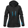 Stormtech Women's Black/Electric Blue Patrol Softshell