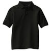 Port Authority Youth Black Silk Touch Polo