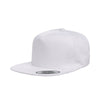 Yupoong White Unstructured 5-Panel Snapback Cap