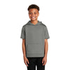 Sport-Tek Youth Dark Smoke Grey Sport-Wick Fleece Short Sleeve Pullover Hoodie