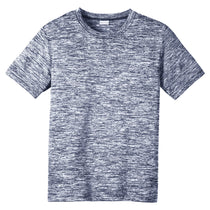 Sport-Tek Youth True Navy Electric PosiCharge Electric Heather Tee