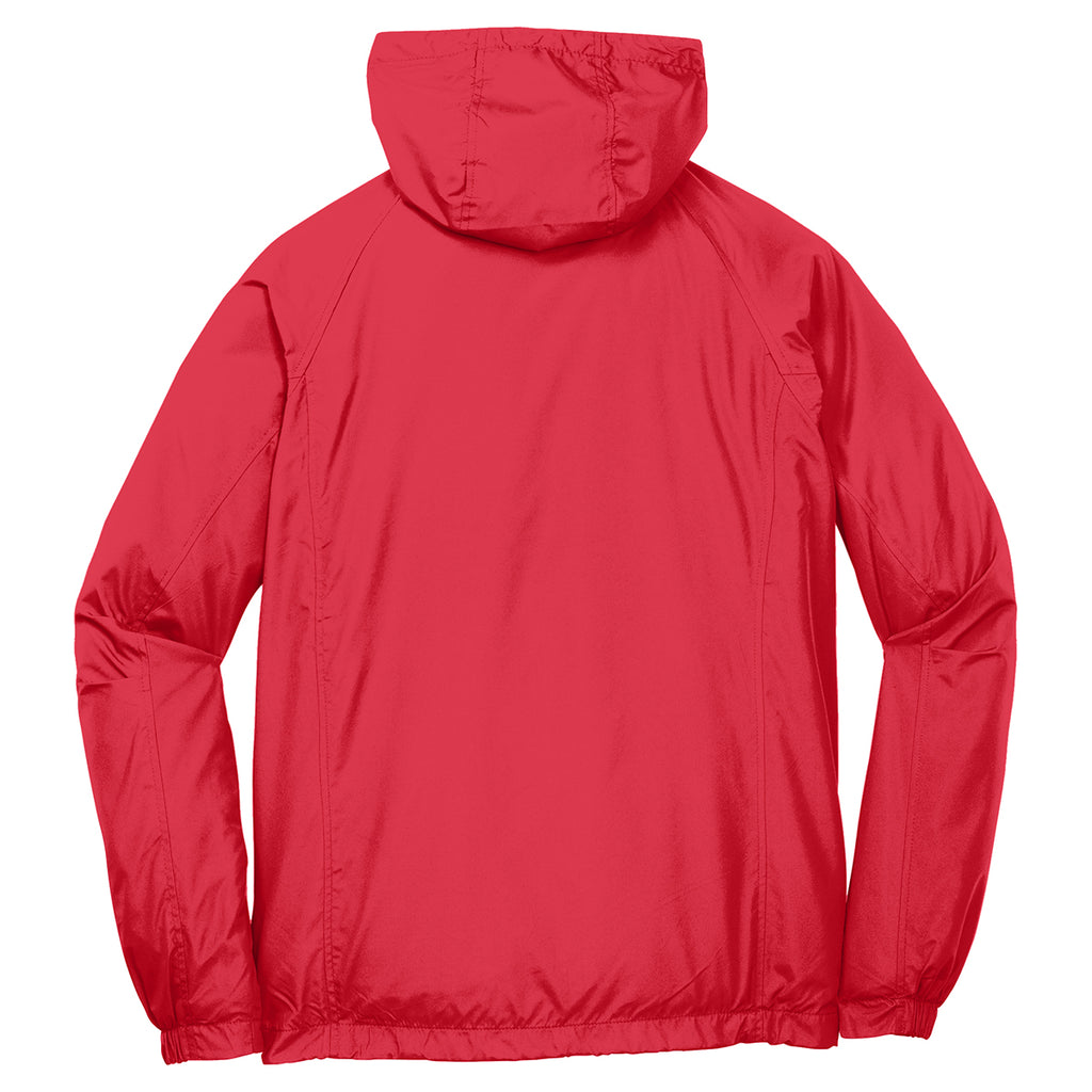 Sport-Tek Youth True Red Hooded Raglan Jacket