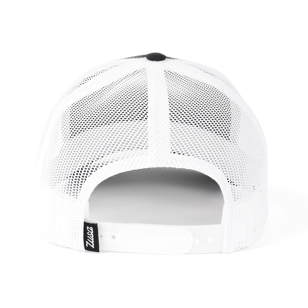 48-Hour Zusa Black/White Open Road Trucker Cap