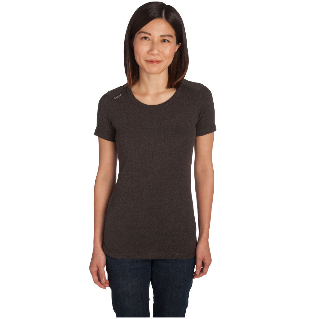 Zusa Women's Black Heather Peachy Tee