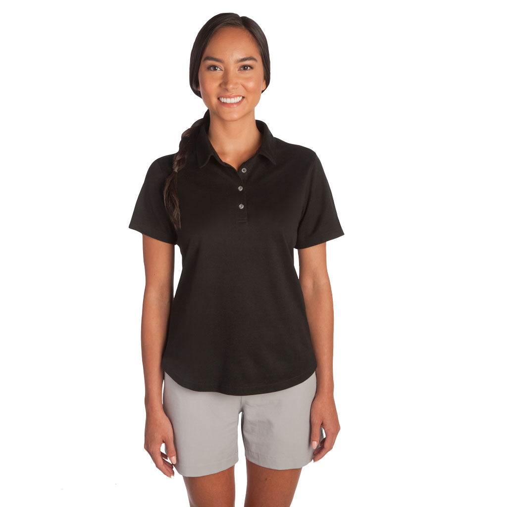 48-Hour Zusa Women's Black Everyday Pique Polo