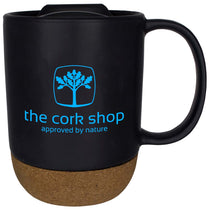 Gold Bond Inc Black 14 oz Ceramic Cork Bottom Mug