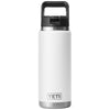 YETI White Rambler 26 oz Water Bottle W/Straw Cap