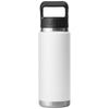 YETI White Rambler 26 oz Water Bottle W/Straw Cap